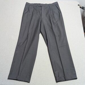 Principe Men's Gray Super 100s Wool Pleated Dress Pants Size 38 Italian Fabric